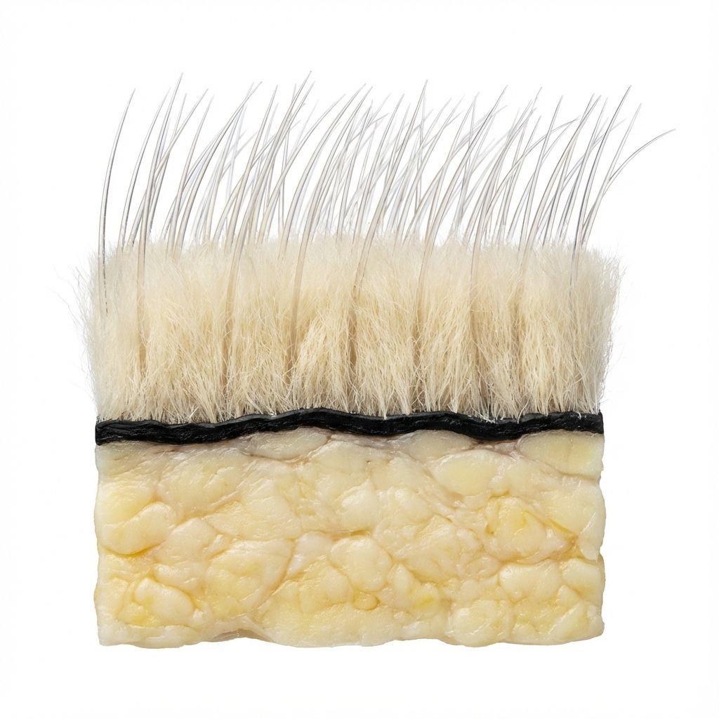 Cross-section diagram of polar bear skin layers