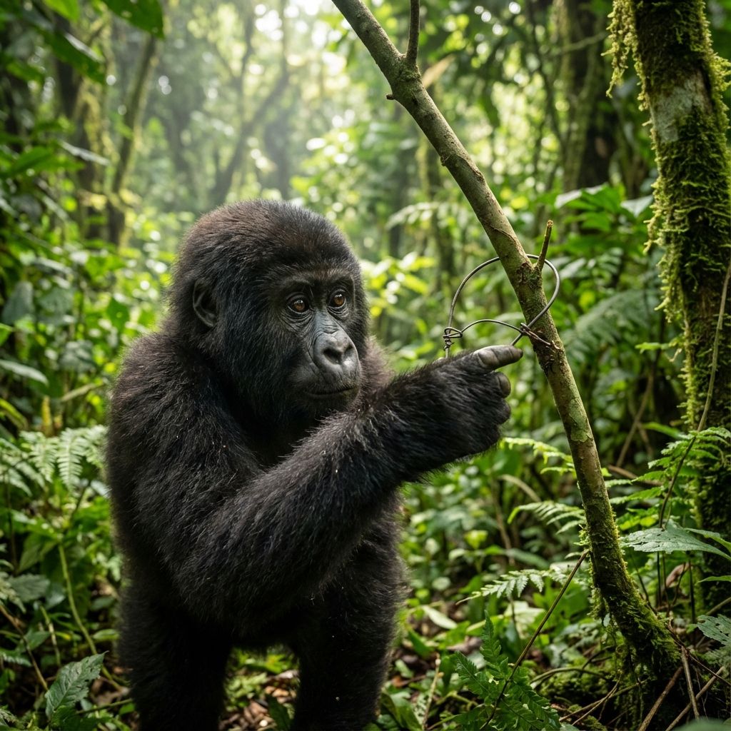 Young Gorillas: Dismantling Poacher Traps