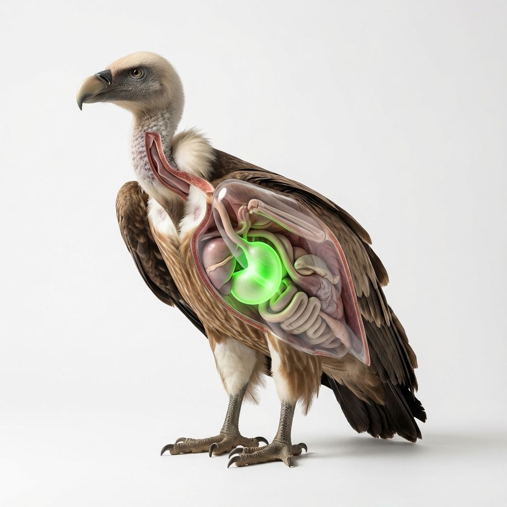 Cross-section of vulture stomach