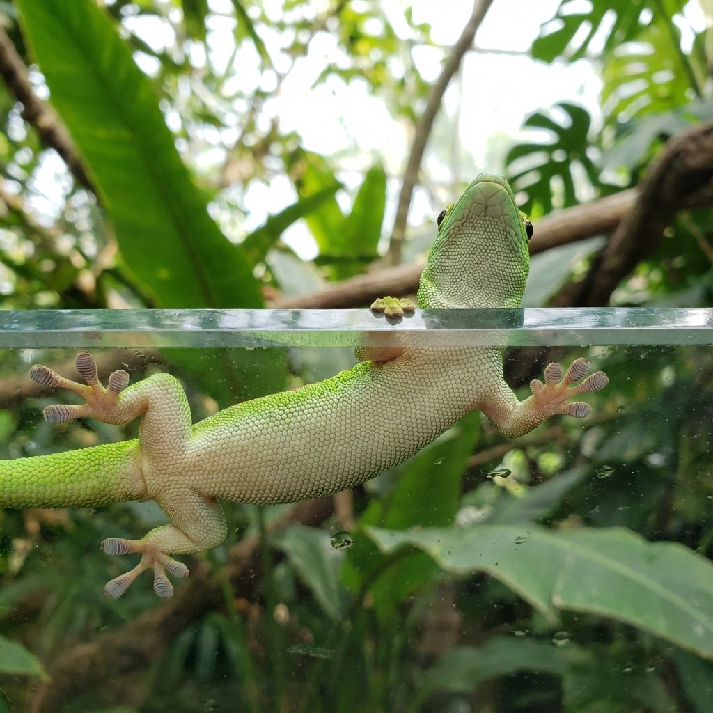 How Geckos Walk on Ceilings