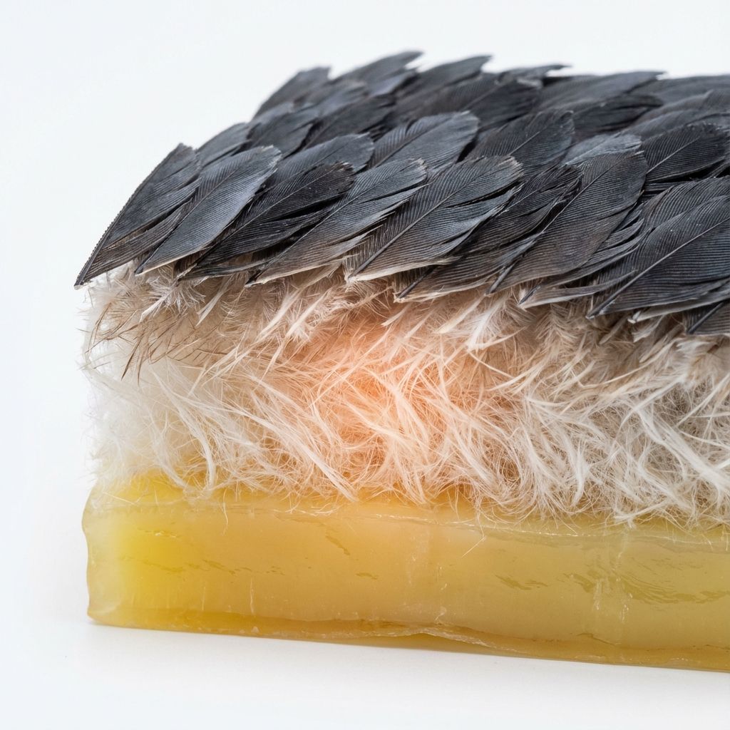Cross-section of penguin skin layers