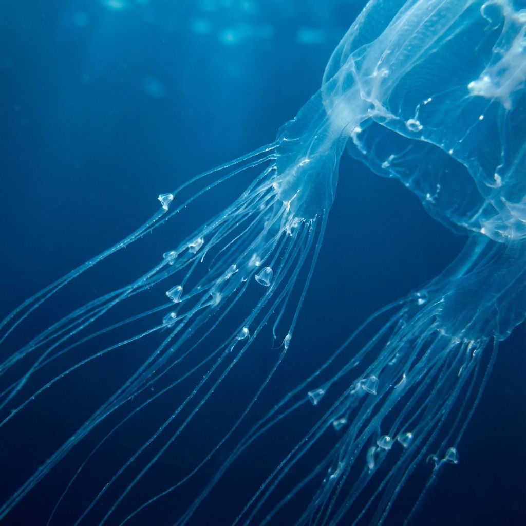 Extreme close-up of tentacles