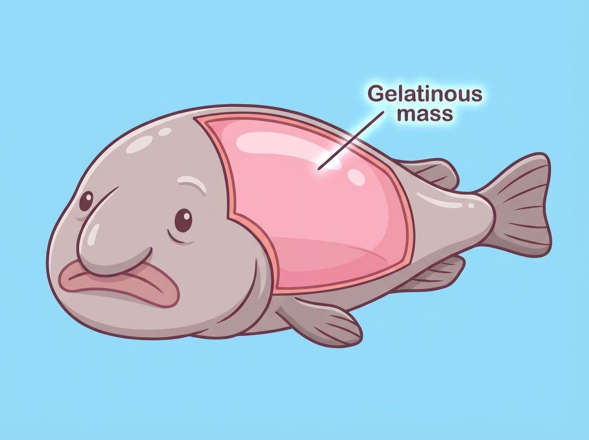 Cross-section illustration showing the blobfish's jelly-like body